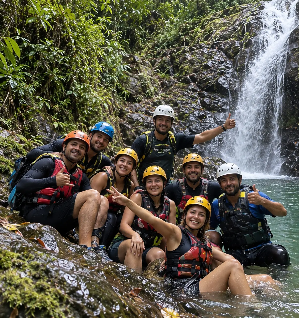 Grupo de viajeros en una experiencia de naturaleza en el Meta